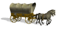 chariot traîné par des chevaux