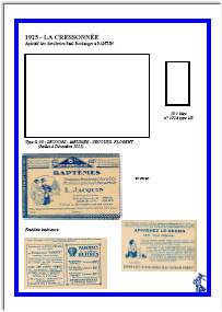 Album des carnets au type Semeuse Came - 1925 : La Créssonnée