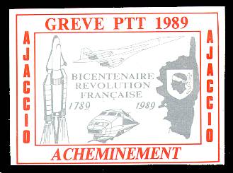 Grve de 1989, Ajaccio taxe d'acheminement