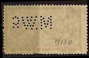 Merson perforé M.Wc 130 verso