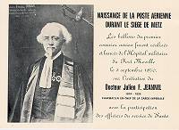 carte commémorative Dr Jeannel, recto