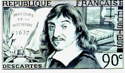 Maquette rectifiée timbre Descartes