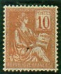 France : 10c rose Mouchon type I