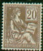 France : 20c brun-lilas Mouchon  type I