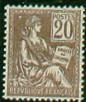 France : 20c brun-lilas Mouchon  type I