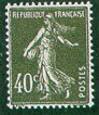 France : 40c brun-olive type semeuse camée