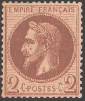 France : 2c rouge-brun type Napoléon III