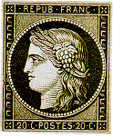 le premier timbre français