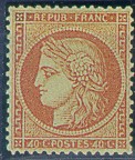 France : 40c orange type Cérès