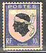 France : 10c outremer et noir  Blason de la Corse
