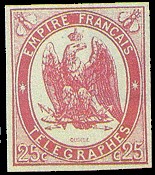 Aigle Impérial non dentelé -timbre télégraphe